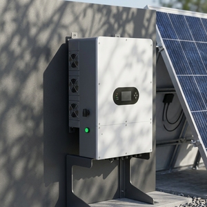 สินค้ามาใหม่ IP65 โซลาร์เซลล์ 6KW 8KW 10KW ไฮบริด ออน/ออฟกริด ระบบ MPPT คู่ 500VDC แบตเตอรี่ลิเธียมไอออนสำหรับบ้าน แบบเฟสเดียวและแบบแยกเฟส - Product Image 1