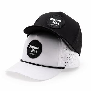 Custom Your Own Logo 5 Panel <b>Waterproof</b> <b>Hats</b> for Men Laser Perforated PVC Patch Performance Baseball Cap - Product Image 3