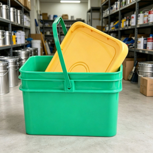 20L Square Plastic Pail With Handle Food Grade Large Capacity Rectangular Plastic Bucket For <b>Paint</b> Chemical Storage - Product Image 6