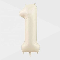 Nouvelle couleur Globos 40 pouces numéro crème Mylar feuille hélium ballons métalliques pour décorations