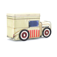Boîte à bonbons en tôle vintage personnalisable en forme de camion, emballage métallique pour snacks, biscuits, cadeaux