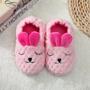 Enfants hiver épais pantoufles enfants coton rembourré chaussures bébé intérieur chaud pantoufles filles mignon dessin animé <span class=keywords><strong>lapin</strong></span> Animal chaussures diapositives - Product Image 3