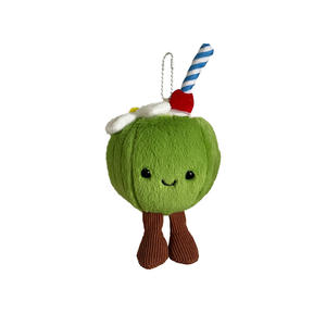 趣味阿鲁巴椰子绿色毛绒钥匙扣毛绒公仔挂件玩具带包新品女童礼品 - Product Image 5