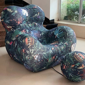 Sillón Individual de Tela de Lujo Nórdico Moderno, Extensible, para Uso en el Hogar, en la Sala de Estar o el Dormitorio - Product Image 5