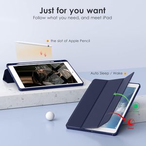 Porte-crayon magique Flip PU Tablet Leather Smart Clear PC Shell <span class=keywords><strong>ipad</strong></span> case Tablet Silicone Cover pour <span class=keywords><strong>iPad</strong></span> 9.7 5/6/7th Air 1st 2nd - Product Image 4
