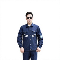 Vêtements de travail en denim ignifuge, combinaison tout coton, logo personnalisé pour l'industrie lourde, l'industrie navale et les services publics