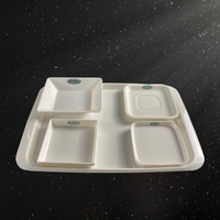 Plat carré moderne en mélamine pour sauces et assaisonnements, bol peu profond, compatible lave-vaisselle, écologique, qualité alimentaire, pour restaurant, hot pot, barbecue
