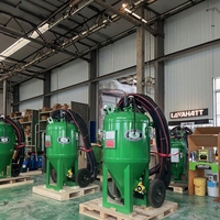 Mesin Sand Blasting Otomatis Bebas Debu DB800 Wet Sandblaster untuk Penghilangan Karat Logam dan Pembersihan Permukaan