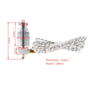 Kit de Hotend Printex <span class=keywords><strong>KP3S</strong></span> para Extrusor Titan MK8, Boquilla de 0.4mm, Filamento de 1.75mm, Repuestos para Hot End de Impresora 3D - Product Image 6