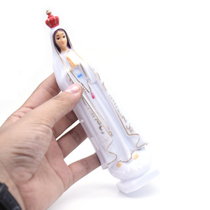 2023 PVC phụ nữ của Fatima 17cm Công Giáo bức tượng miêu tả Virgin Mary nhựa may mắn mẹ - Product Image 1