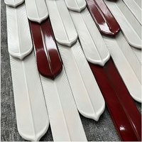 Carrelage en plumes de paon, carrelage en porcelaine fait main cuit au four, brique émaillée vintage pour la décoration murale du salon, de l'hôtel, du bungalow