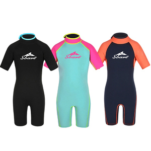 SBART Lightweight 2mm Neoprene Short Sleeve <b>Wetsuit</b> One-Piece Back Zip Waterproof for <b>Children</b> - Product Image 1