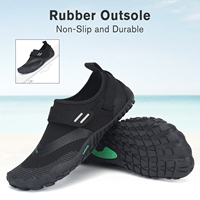 Chaussures de course à pied pour hommes, noires, à bout large, avec fermeture magique, pour le yoga, la gym, le fitness et la course sur sentier