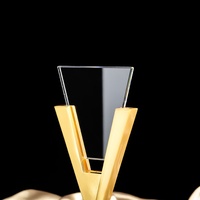Trofeo de Cristal Personalizado con Grabado de Logotipo Gratuito, Hecho a Mano, Estilo Folk, para Premios de Cine, Televisión, Deportes y Más
