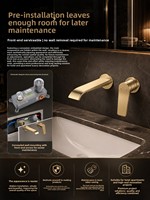Robinet de lavabo encastré en laiton chromé à poignée unique, eau chaude et froide pour salle de bain d'hôtel