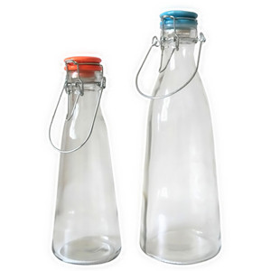 ขวดแก้วพร้อมจุกพร้อมฝาแกว่งขนาด250มล. 500มล. สำหรับชงไวน์เบียร์ - Product Image 6