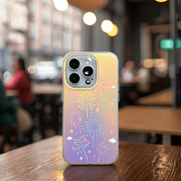 Coque de Téléphone Anti-Choc Tendance en PC, Effet Dégradé, pour X/XR/7-16 Pro Max, avec Design Pierre d'Islande et Étui Inclus