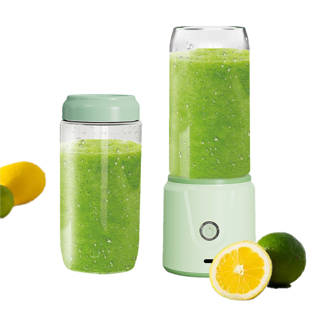 Portable 420ml Mini Juicer Blender 10 Stainless Steel Blades USB Rechargeable DC Motor English Operation Outdoor Use Low Noise