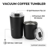 Cadeau de Noël personnalisé Kingze 280ml 380ml gobelet à café thermique en acier inoxydable pour les voyageurs