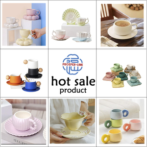 Nuevas Tazas de Café de Cerámica Creativas y Bonitas en 3D con Cerezas, de Gran Venta, de <span class=keywords><strong>Porcelana</strong></span> Coreana Pintada a Mano, Personalizadas para Leche y Té, con Platillos - Product Image 5