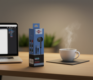 Wisdomup EJ-28 Auricolari Stereo Cablati In-Ear con Driver Dinamico da 3,5 mm, Costruzione in Plastica e Metallo - Product Image 2