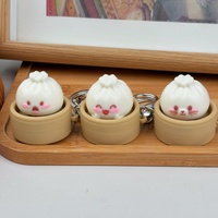 Sensory Decompression Anti Stress Toy Keyboard Keychain Dumplings Button Press Fidget Click Keycap Keyring