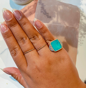 Cincin chunky berlian berlapis emas 18k, perhiasan indah untuk wanita sterling silver batu permata alami signet hitam <span class=keywords><strong>onyx</strong></span> cincin kelas - Product Image 5