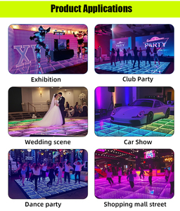 custom magnetic 3d led dance floor wedding white <b>light</b> up dance floor panels <b>wireless</b> led stage floor tiles - Product Image 2