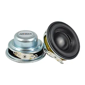 AIYIMA Speaker Portabel Audio Mini 40MM, 2 Buah Speaker Jarak Penuh 16 Core 4 Ohm 5W Sisi Karet NdFeB, Speaker Magnetik