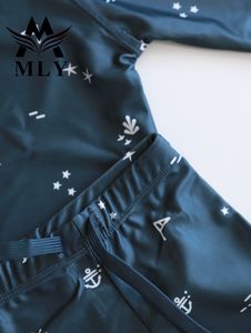 Ensemble de shorts à manches longues MLY avec impression de conception personnalisée, ensemble de maillots de bain pour enfants et garçons, bikini pour enfants - Product Image 2