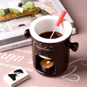 Ensemble chauffe-beurre en céramique Yongli 280ML avec fourchettes, ensemble de pot à <span class=keywords><strong>fondue</strong></span>, ensemble de bol à <span class=keywords><strong>fondue</strong></span> - Product Image 2