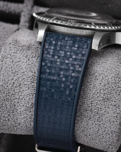 Jettda fábrica al por mayor <span class=keywords><strong>16MM</strong></span> 18mm 19mm 20mm 21mm 22mm mosaico FKM correa de reloj de goma correas de reloj universales para reloj de extremo plano - Product Image 5