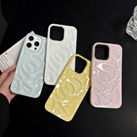 Convient à l'iPhone 16 Pro Max étui de téléphone avec texture météore 3D et motif de rides étui de protection de téléphone haut de gamme