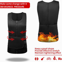 Veste de sauna en néoprène ajustable avec une ceinture à velcro pour hommes, vente en gros