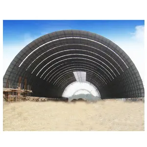 Lf thiết kế mới thép không gian Khung nhà máy xi măng mái vòm than lưu trữ nhà kho xây dựng với chi phí thấp