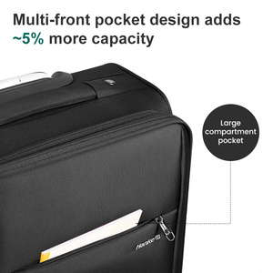 Valise de voyage à 4 roulettes 360 degrés, en nylon souple et pas cher, chariot en alliage d'aluminium avec roues - Product Image 6