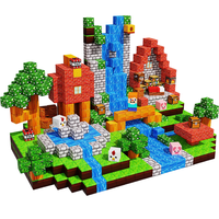 Bloques de Construcción Magnéticos Pixel Magnetic Cube para Niños, Escena de Pueblo, Juguete Educativo STEM, Venta al por Mayor, OEM, ASTM EN71 CPC CE