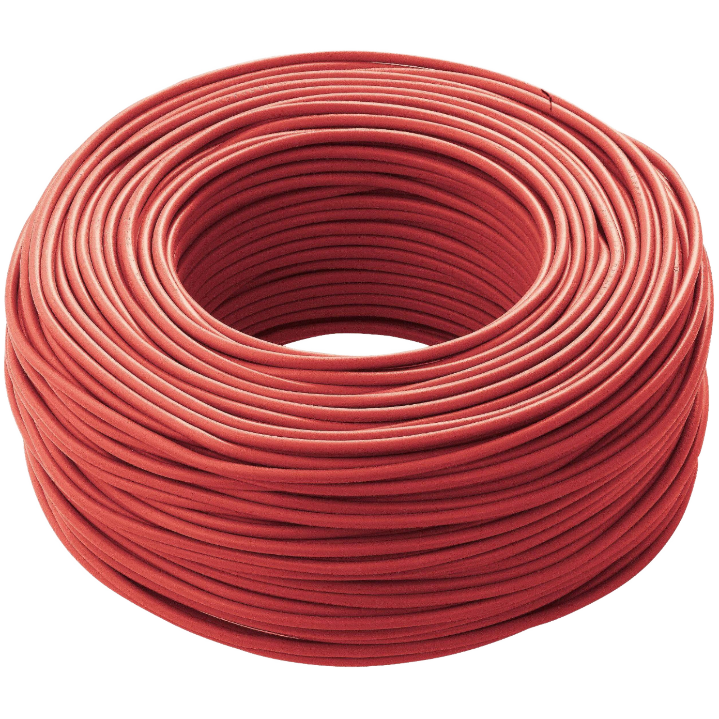 <strong>Solid</strong> <strong>Single</strong> <strong>Core</strong> Electric <strong>Wire</strong> <strong>Cable</strong> 2.5mm Red 100m Spool Copper Conductor Rubber Insulated 600V Industrial Power Use BV Model