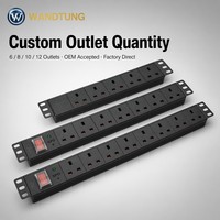 Barre d'alimentation PDU couleur orange personnalisée, 6 prises, interrupteur bipolaire, coque en alliage d'aluminium, barre d'alimentation PDU pour rack, prises