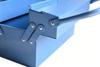 Boîte à outils cantilever en aluminium multi-plateaux pliable, étanche, avec système de verrouillage automatique, 3 compartiments, personnalisable, pour extérieur, portable