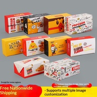 Boîte d'emballage jetable en carton pour nuggets de poulet, blocs de poulet, frites, ailes de poulet, snacks, plats à emporter - Marque Colonel Chicken