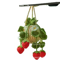 2026 Coolter Accessoire suspendu pour rétroviseur de voiture, plante en pot au crochet mignonne et faite main, décoration intérieure de voiture