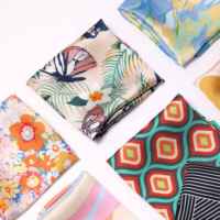 Bandana carré élégant en satin style français pour femme, effet soie, cravate, accessoire de mode pour cheveux