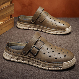 Men's Summer Outdoor Clog Sandals Open <b>Toe</b> Flat Breathable Waterproof Lightweight Massage Arch <b>Support</b> - Product Image 2