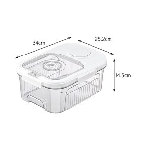 Plastic <b>Rice</b> Storage <b>Container</b> Grain Transparent Tank 6L <b>Rice</b> Barrel Cereal Dispenser Storage Organizer - Product Image 4