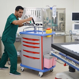 Chariot médical d'urgence SINOME <span class=keywords><strong>ET750</strong></span> moderne en ABS, chariot de soins OEM avec 5 tiroirs, mobilier hospitalier de haute qualité – Offre Spéciale - Product Image 1