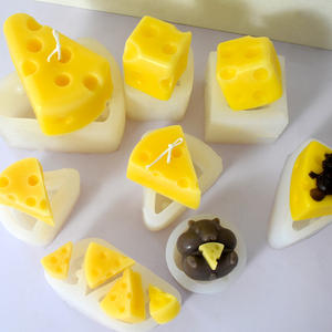 قالب سيليكون ثلاثي الأبعاد عالي الجودة على شكل جبنة من تايمزروي، قالب ألعاب طعام لطيف، قالب كعك واقعي للفنون والحرف اليدوية والديكورات وصناعة الشموع - Product Image 1