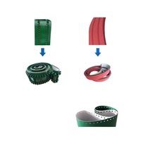 Courroie filtrante plate en PVC vert de haute qualité pour ligne de montage, surface brillante sans couture, 2,75x46,5m, courroie filtrante circulaire résistante à l'huile