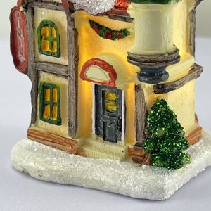 Maisons de village de Noël LED de haute qualité, ornements miniatures en résine, poupées de Noël, décoration intérieure, faites à la main, élégantes et adorables - Product Image 6