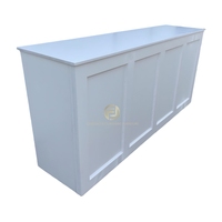 Table de bar pliante décorative blanche en bois, idéale pour les mariages, les fêtes et les réceptions